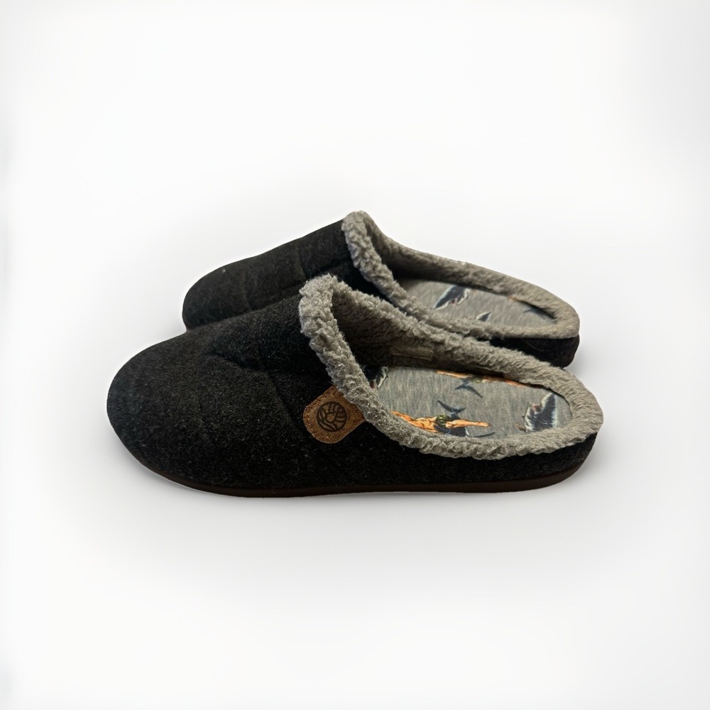 Freewaters Bert Kreischer Men's Slipper Shoes Black Fabric Slip On Size 11-12